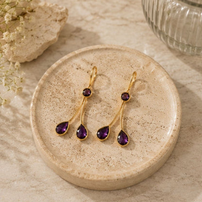 Gold Plated CZ Earrings