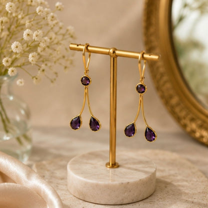 Gold Plated CZ Earrings
