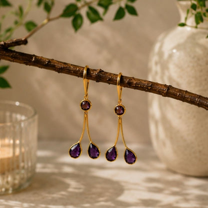 Gold Plated CZ Earrings