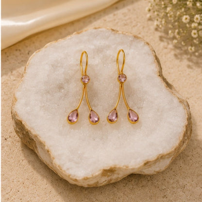Gold Plated CZ Earrings