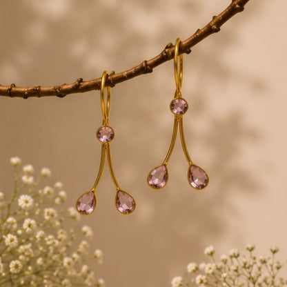Gold Plated CZ Earrings