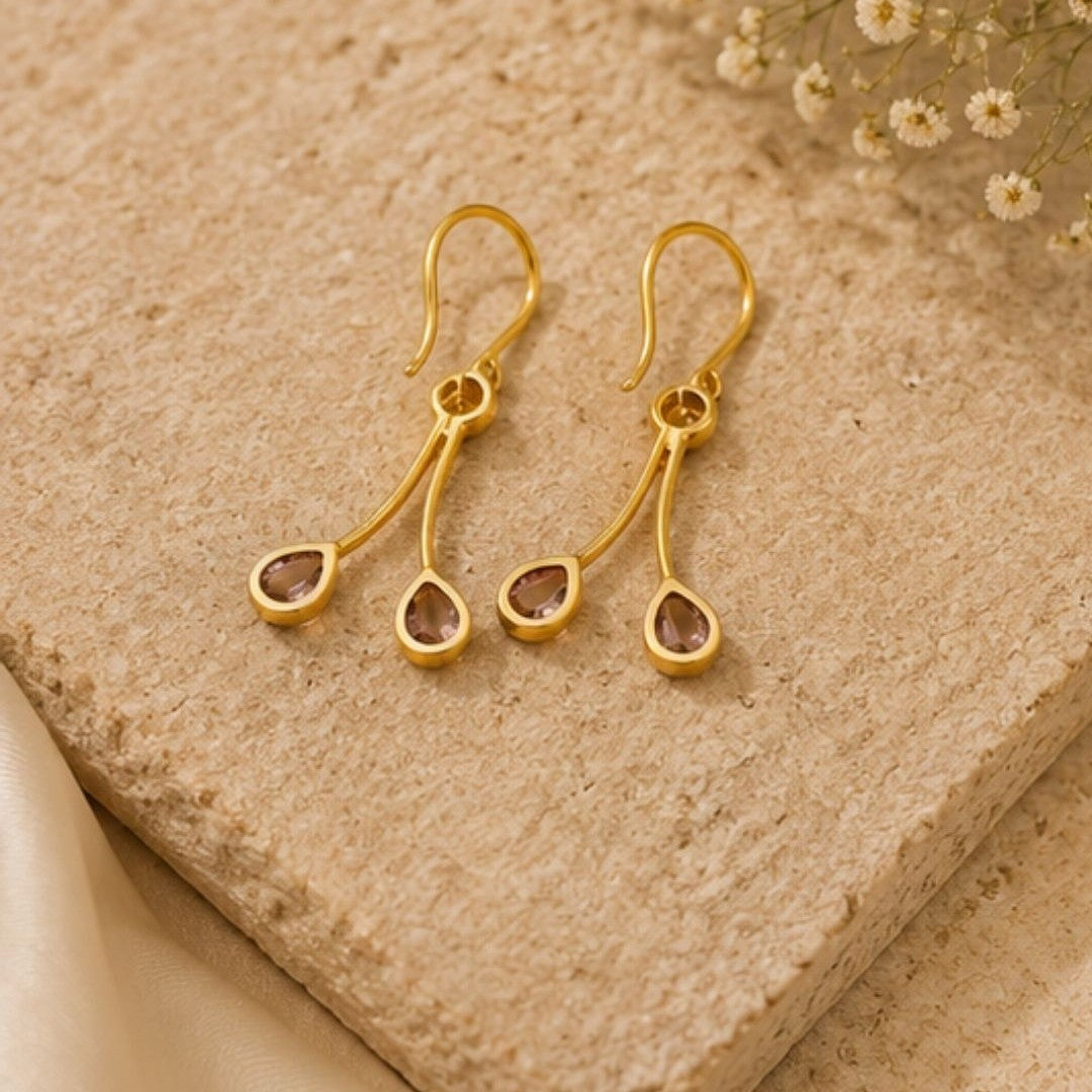 Gold Plated CZ Earrings