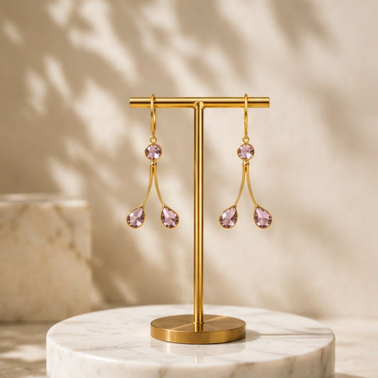 Gold Plated CZ Earrings