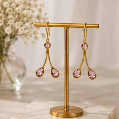Gold Plated CZ Earrings