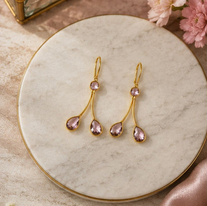 Gold Plated CZ Earrings