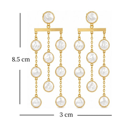 Gold Plated Pearl Earrings