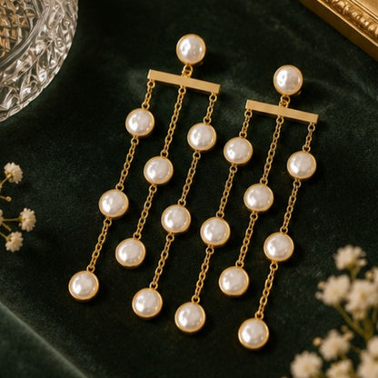 Gold Plated Pearl Earrings