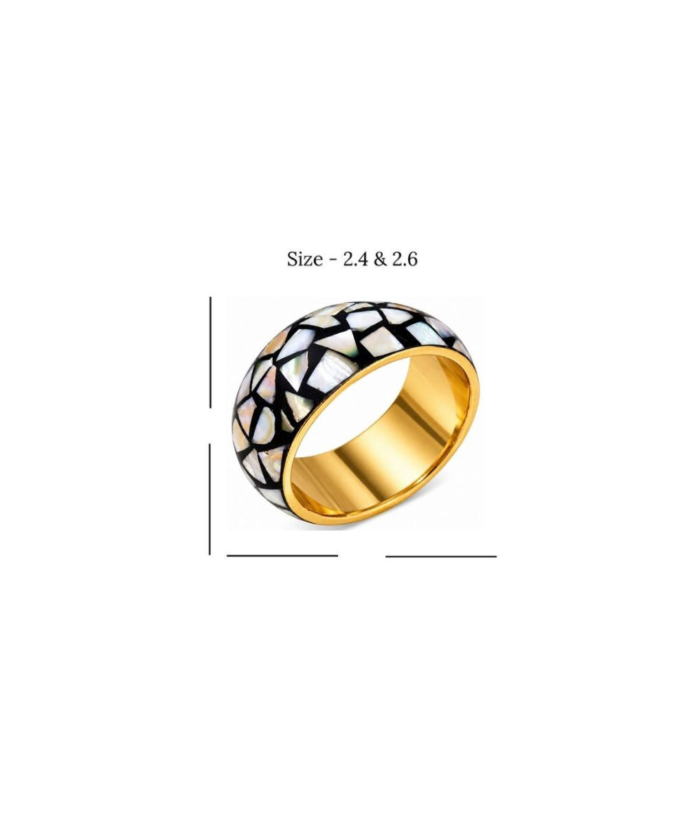 Gold Plated Aurora Stone Chip Bangle