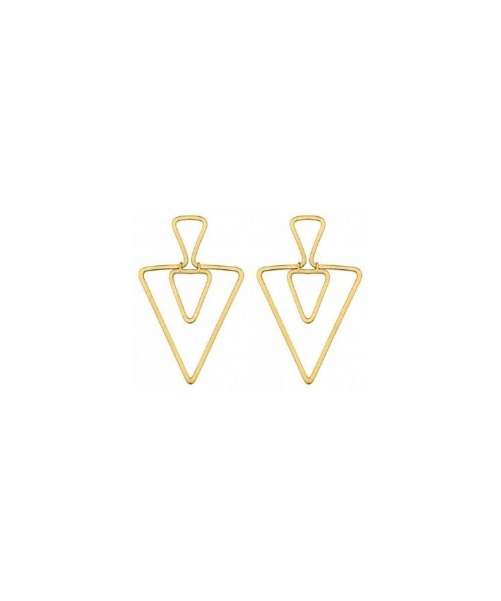 Gold Plated Triangle Earrings