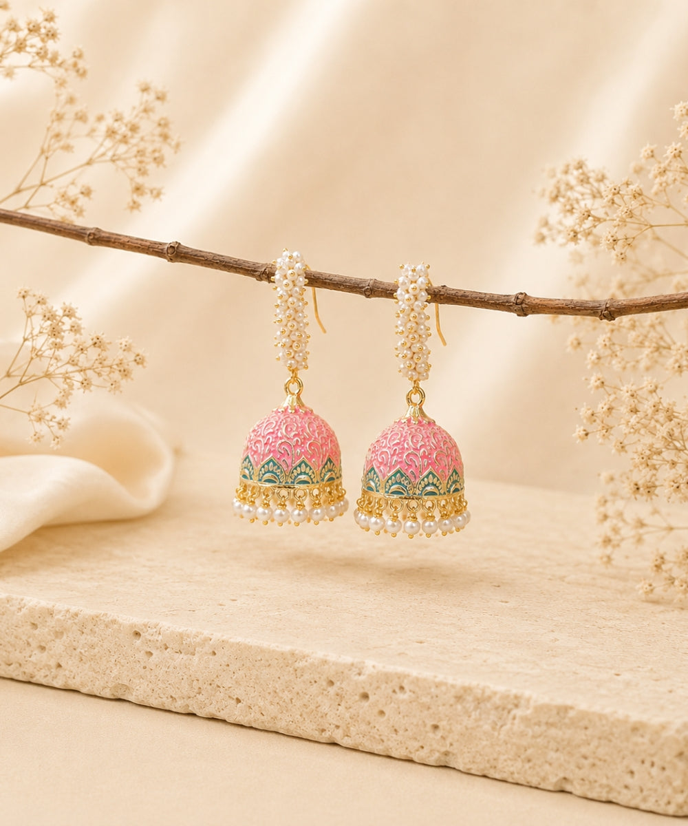 Gold Plated Pearl Drop Earrings