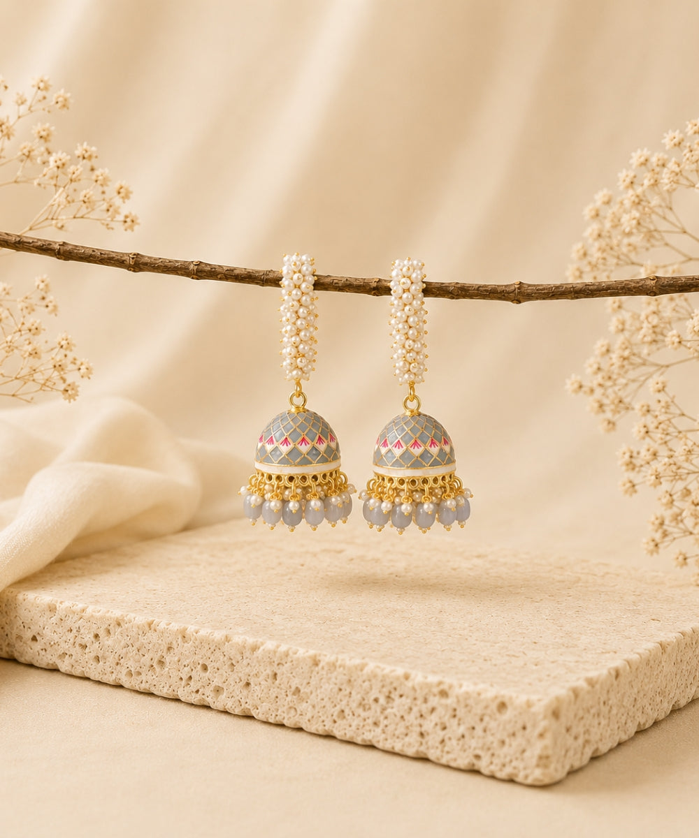 Gold Plated Pearl Drop Earrings