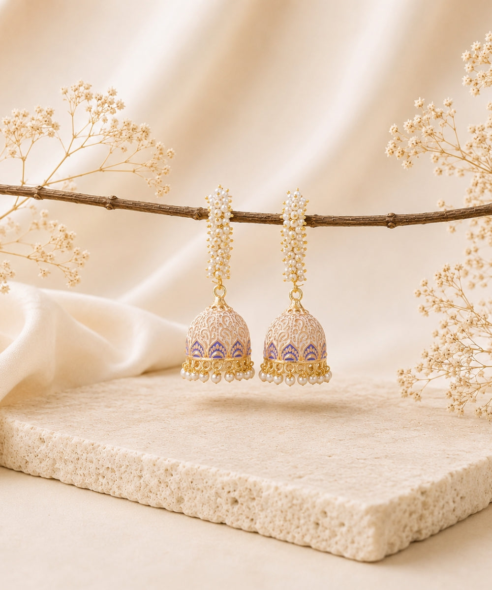Gold Plated Pearl Drop Earrings