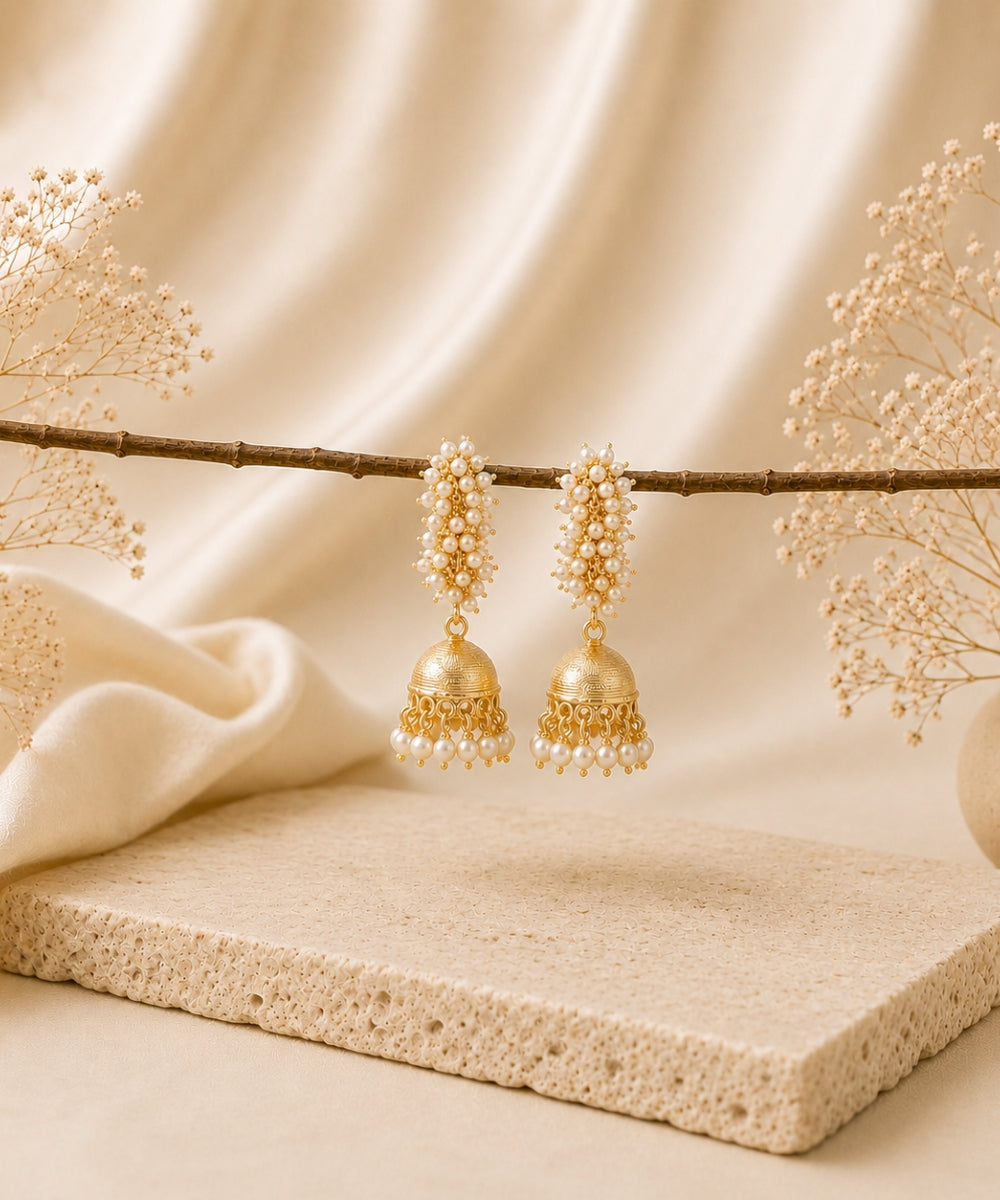 Gold Plated Jhumka Earrings