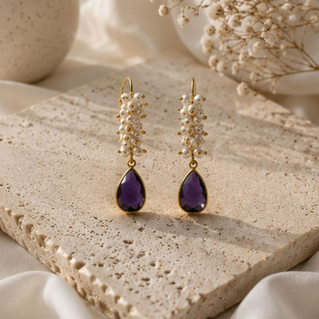 Gold Plated CZ Earrings