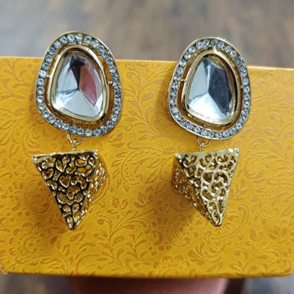 Gold Plated Kundan Earrings
