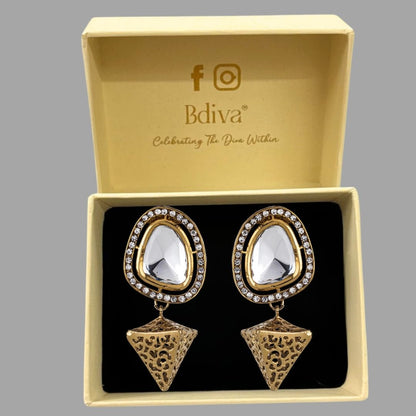 Gold Plated Kundan Earrings