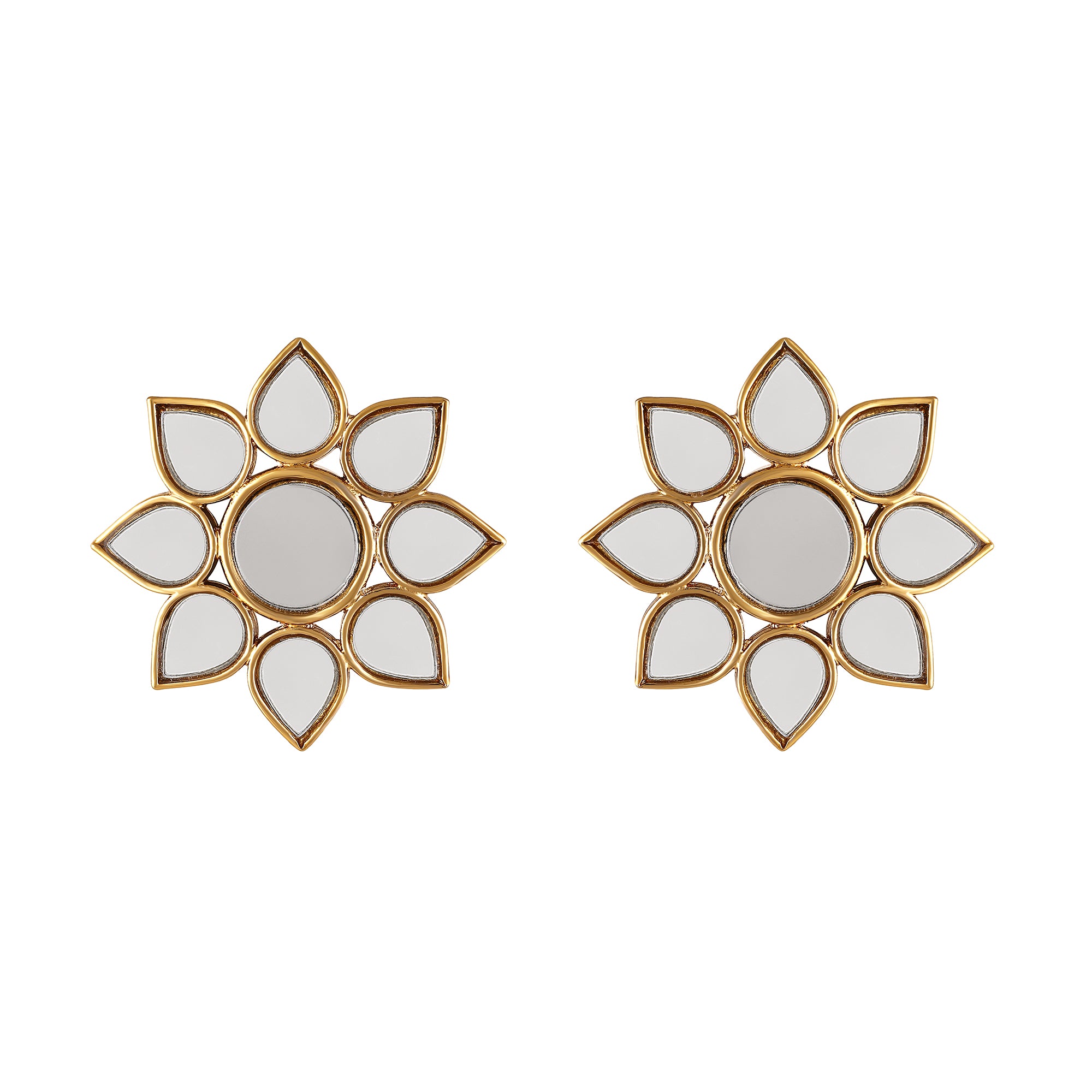 Gold Plated Mirror Earrings