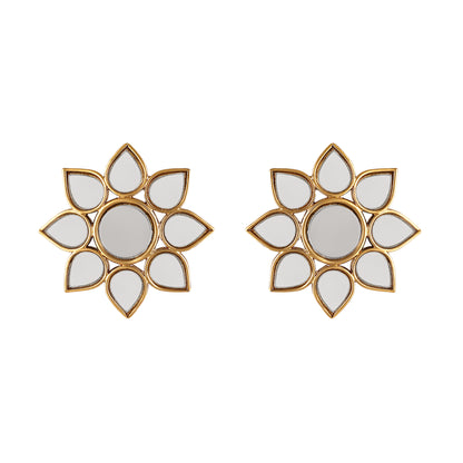 Gold Plated Mirror Earrings
