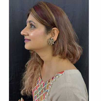 Gold Plated Mirror Earrings