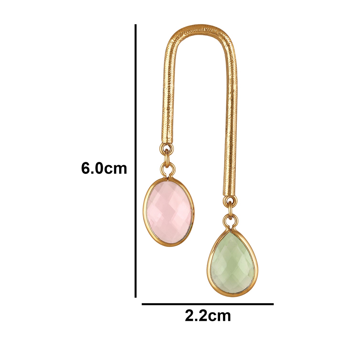 18K Gold Plated Dual-Tone Drop Earrings