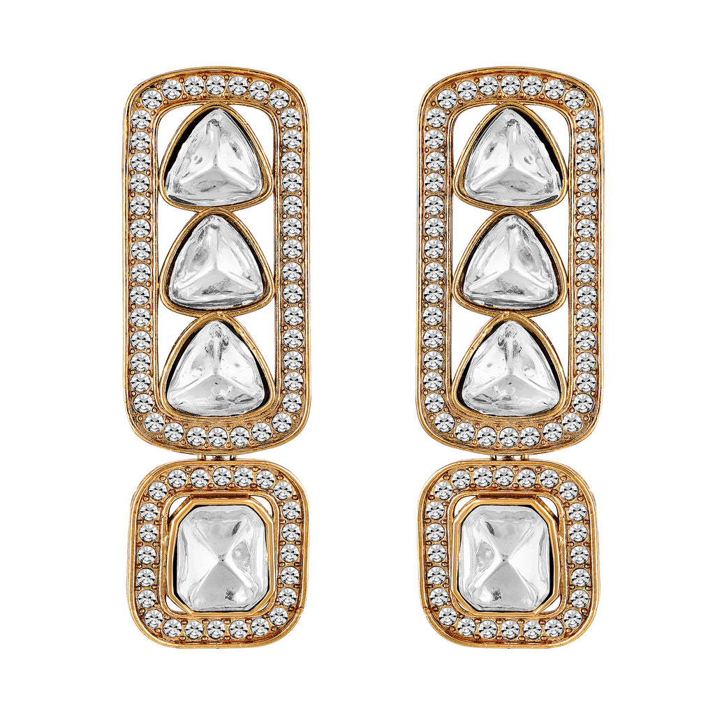 Gold Plated Kundan Earrings