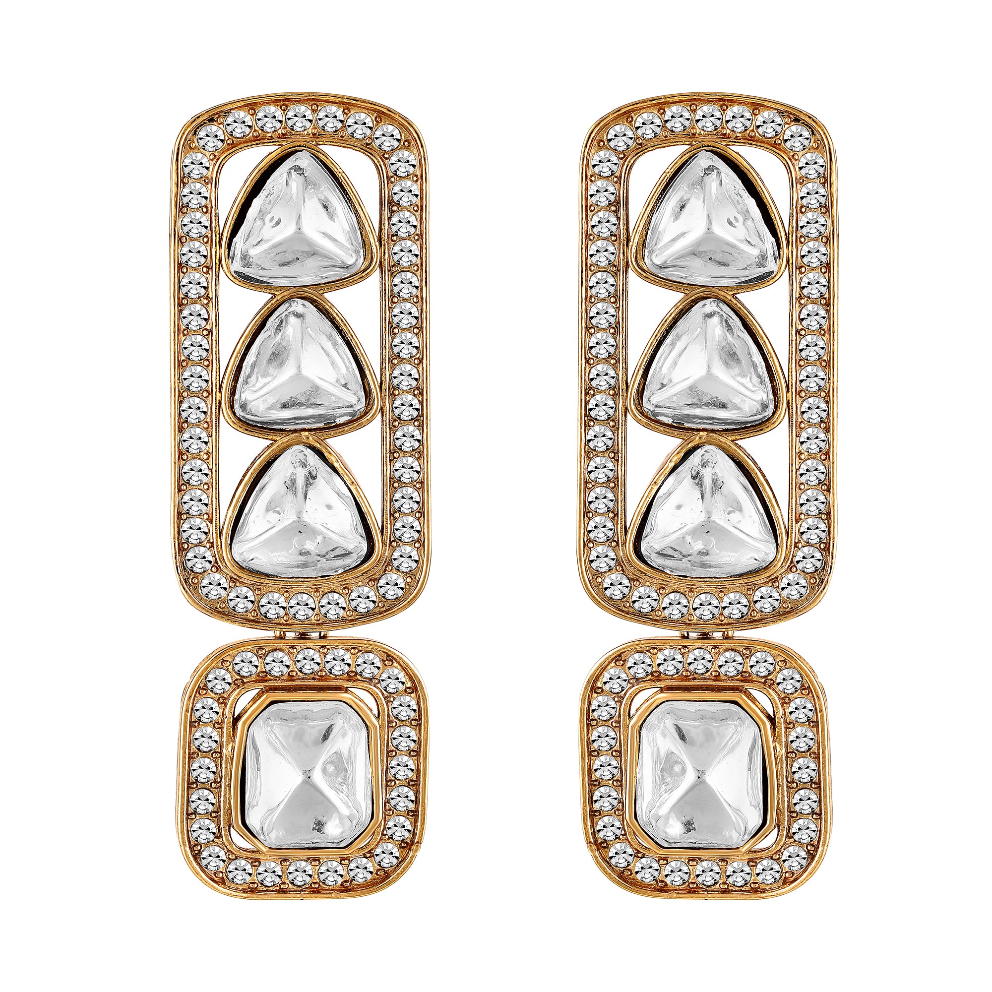 Gold Plated Kundan Earrings