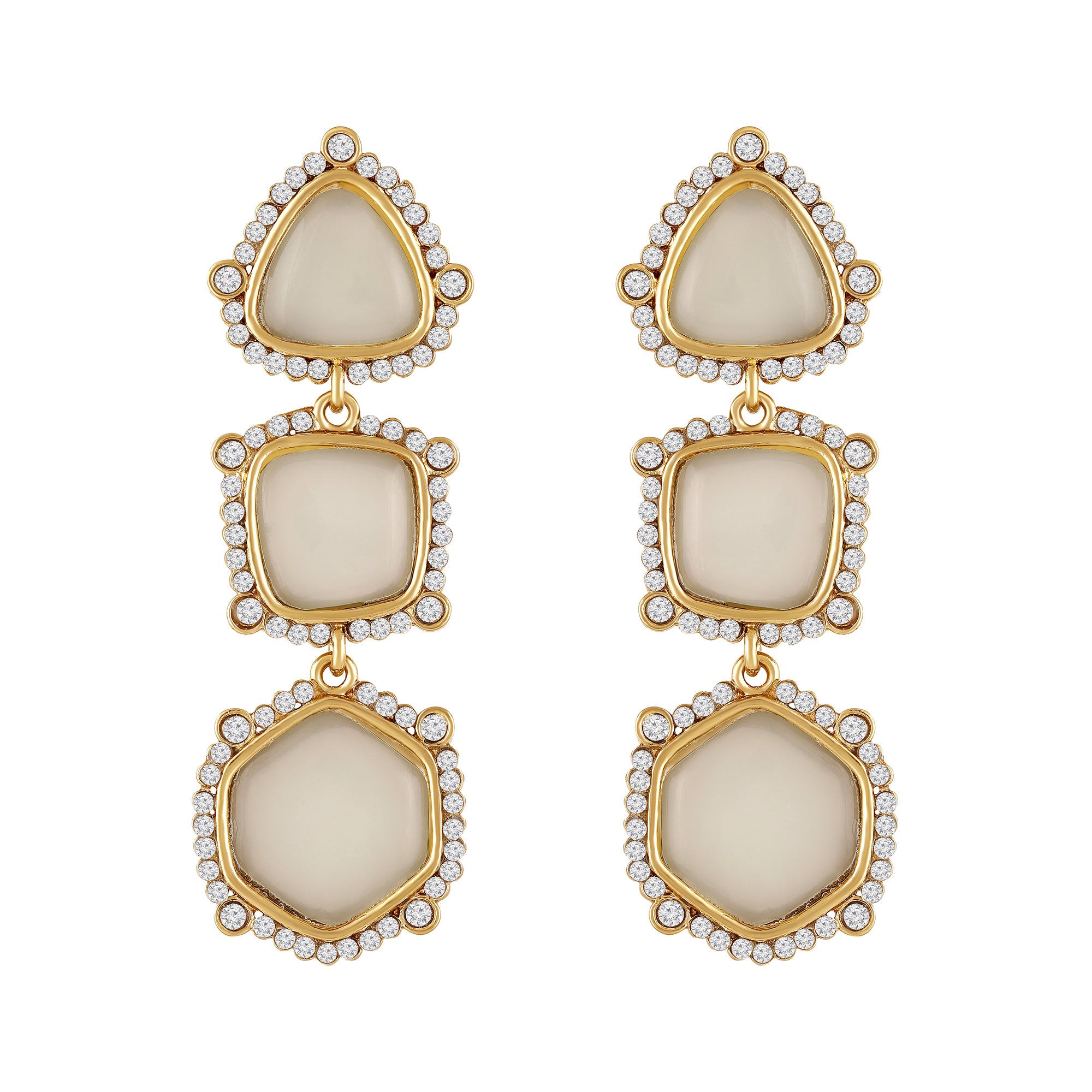 Gold Plated Geometric Earrings