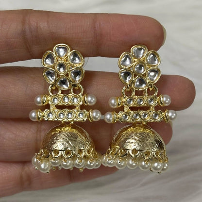 Gold Plated Kundan Earrings