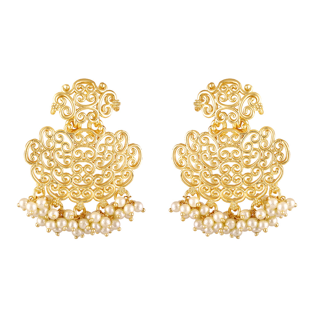 Gold Plated Filigree Earrings