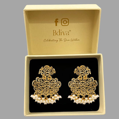 Gold Plated Filigree Earrings