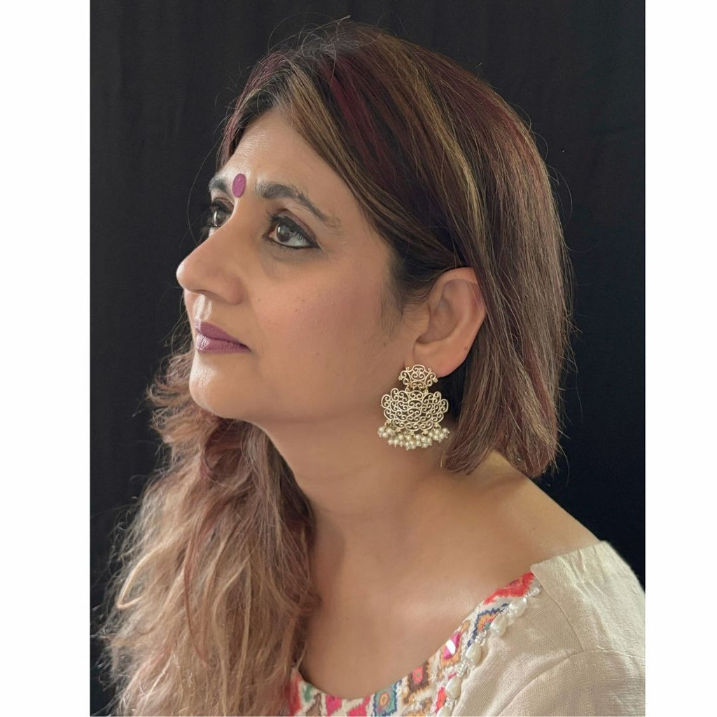 Gold Plated Filigree Earrings