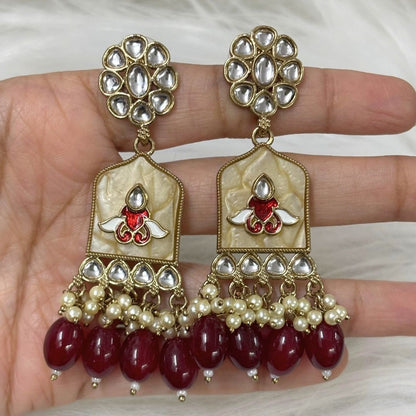 Gold Plated Kundan Earrings