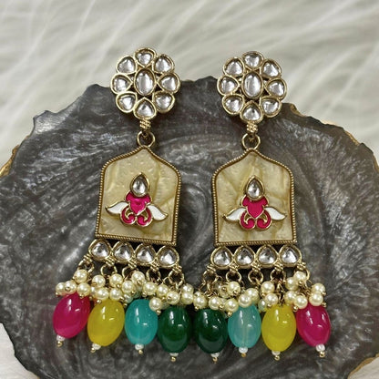 Gold Plated Kundan Earrings
