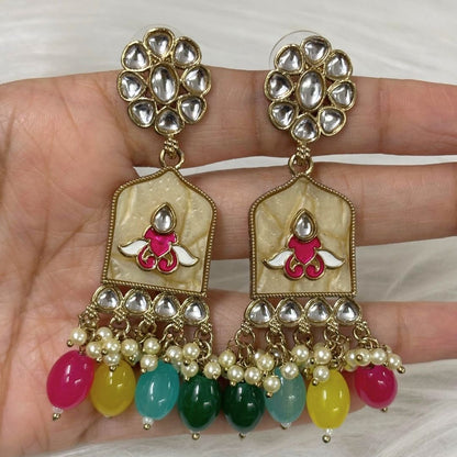 Gold Plated Kundan Earrings
