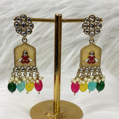 Gold Plated Kundan Earrings