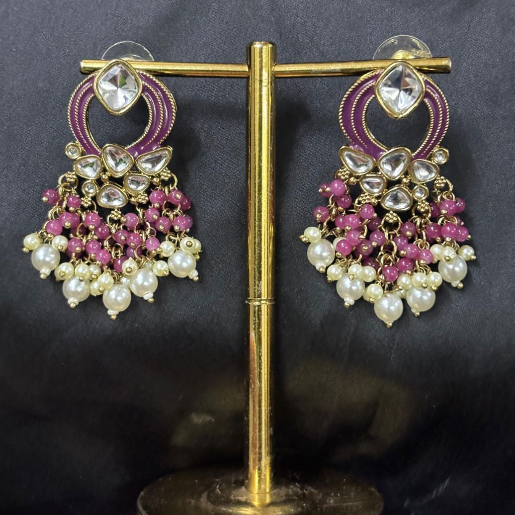Gold Plated Kundan Earrings