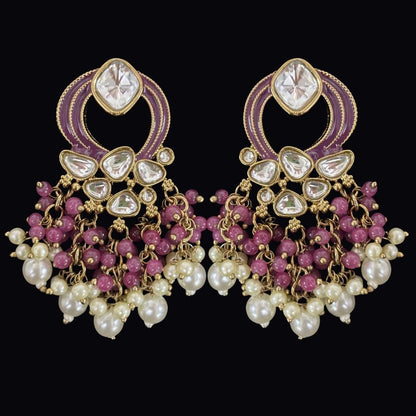 Gold Plated Kundan Earrings