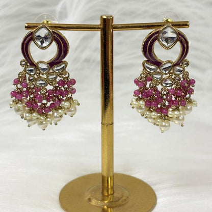 Gold Plated Kundan Earrings