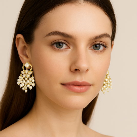 Gold Plated Kundan Earrings