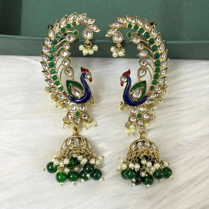 Gold Plated Peacock Earrings
