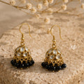 Gold Plated Kundan Pearl Jhumki Earrings