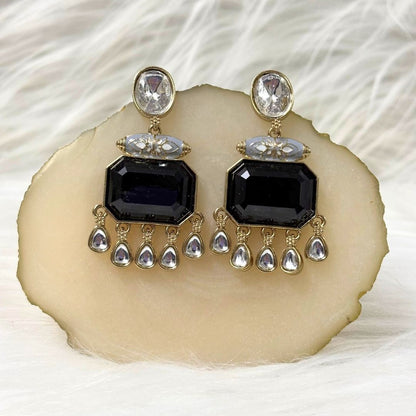 Gold Plated Meenakari Drop Earrings