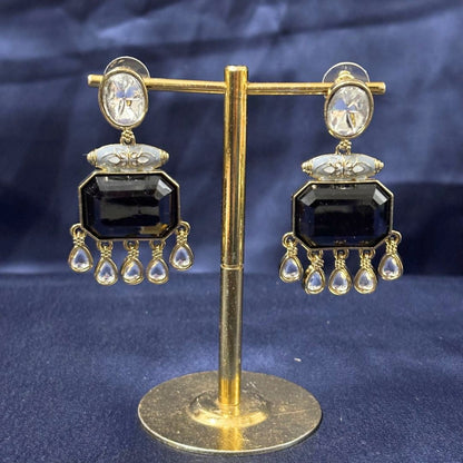 Gold Plated Meenakari Drop Earrings