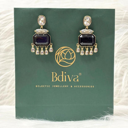 Gold Plated Meenakari Drop Earrings