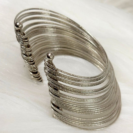 Oxidized Multi-Wire Statement Bangle