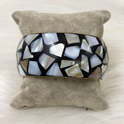 Gold Plated Aurora Stone Chip Bangle