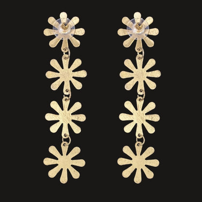 Gold Plated Snowflake Earrings