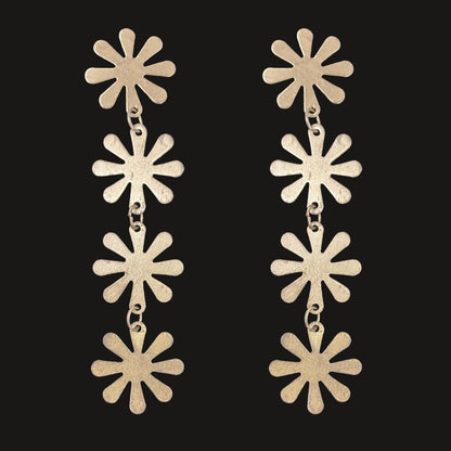Gold Plated Snowflake Earrings