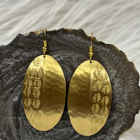 High-Quality Gold-Plated Dangle Earrings with Hook Closure