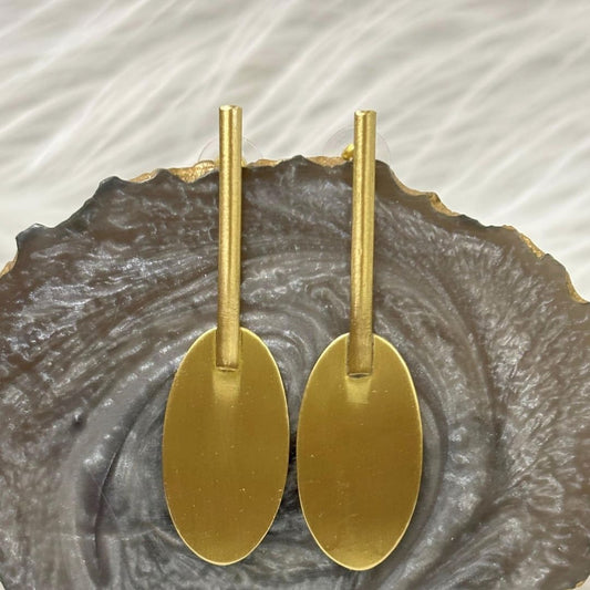 High-Quality Matte Gold-Plated Minimalist Dangle Earring